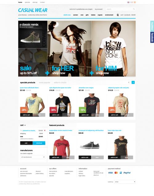 Fashion PrestaShop Theme - Prestheme CasualWear