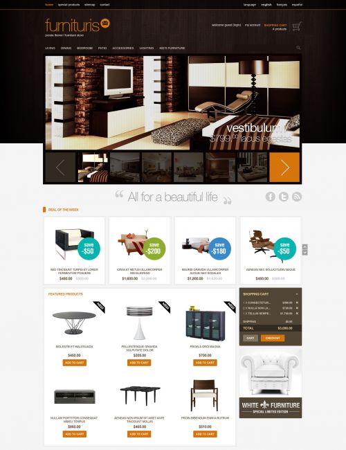 Furniture PrestaShop Theme - Prestheme Furnituris