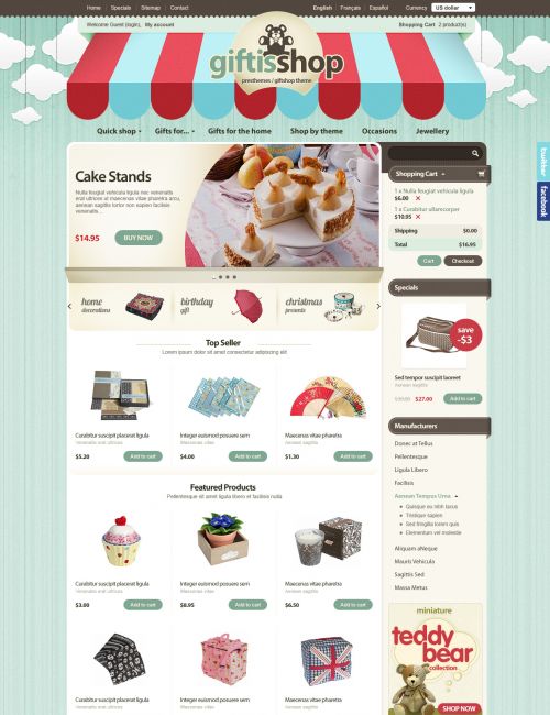 Gifts PrestaShop Theme - Prestheme Giftis